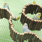 Kāmja Bendija garie koka tilti, putnu kāpnes, asari rotaļlietas Košļājamā koka kāmja kāmju kāpšana būrī