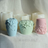 Nagy rattan virág szilikon gyertyaforma barkácsolás bazsarózsa szappangyanta gipszforma csokoládé torta készítő eszköz esküvői lakberendezési ajándékok