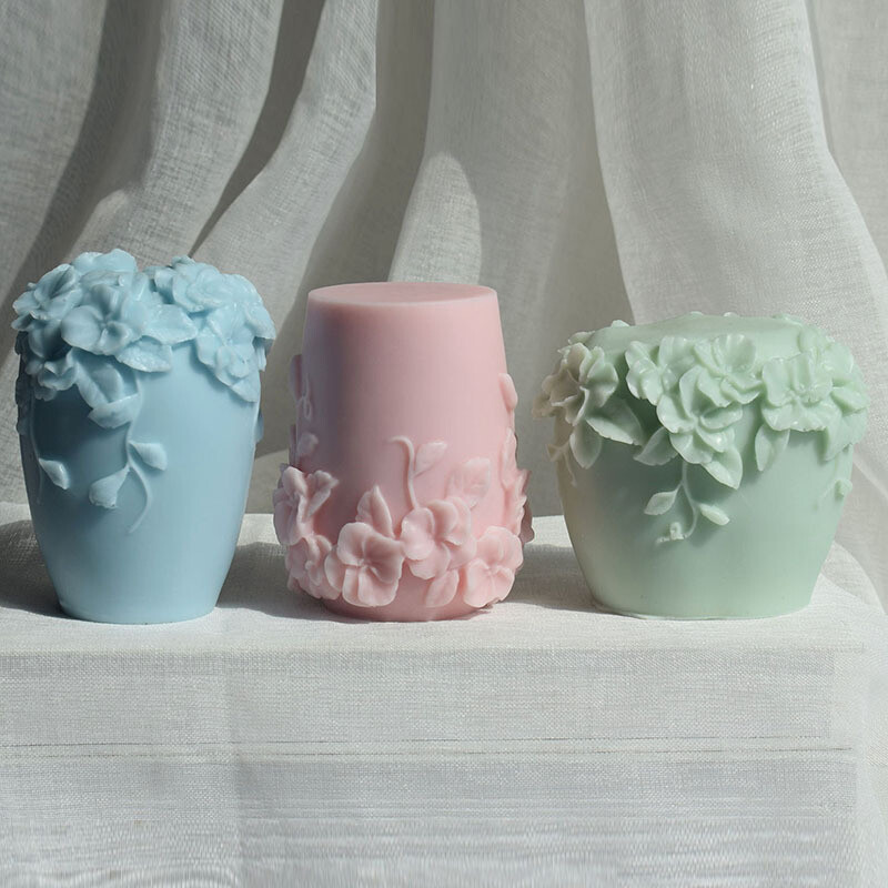 Nagy rattan virág szilikon gyertyaforma barkácsolás bazsarózsa szappangyanta gipszforma csokoládé torta készítő eszköz esküvői lakberendezési ajándékok