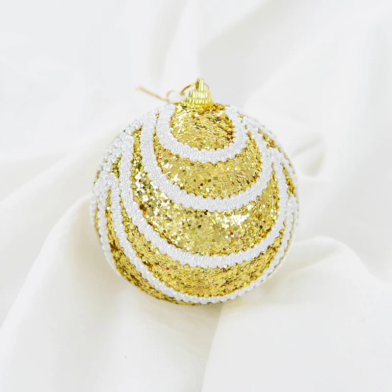 Karácsonyfadíszítő labda 8cm arany habgolyó kirakat, Karácsonyi Dísz medál Karácsonyi labda