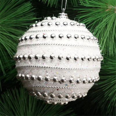 Ziemassvētku Rhinestone Glitter Baubles Zelta sudraba bumbiņas Ziemassvētku eglīšu rotājumi 8cm Ziemassvētku rotājumi mājas dekorēšanai