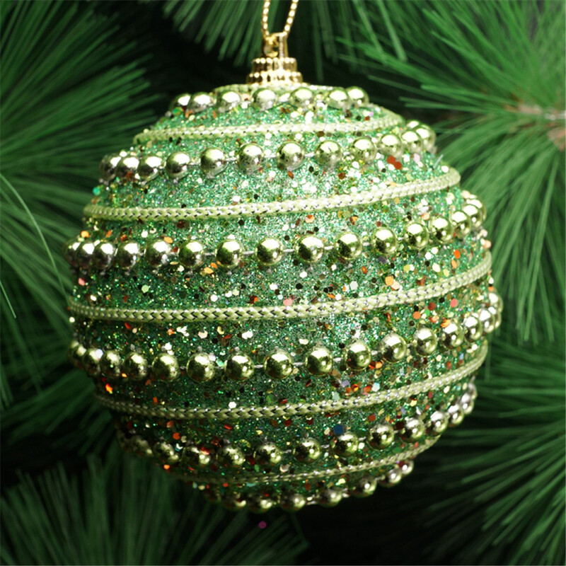 Ziemassvētku Rhinestone Glitter Baubles Zelta sudraba bumbiņas Ziemassvētku eglīšu rotājumi 8cm Ziemassvētku rotājumi mājas dekorēšanai