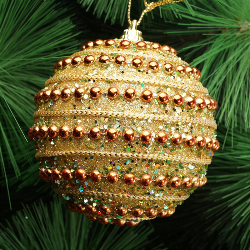 Ziemassvētku Rhinestone Glitter Baubles Zelta sudraba bumbiņas Ziemassvētku eglīšu rotājumi 8cm Ziemassvētku rotājumi mājas dekorēšanai
