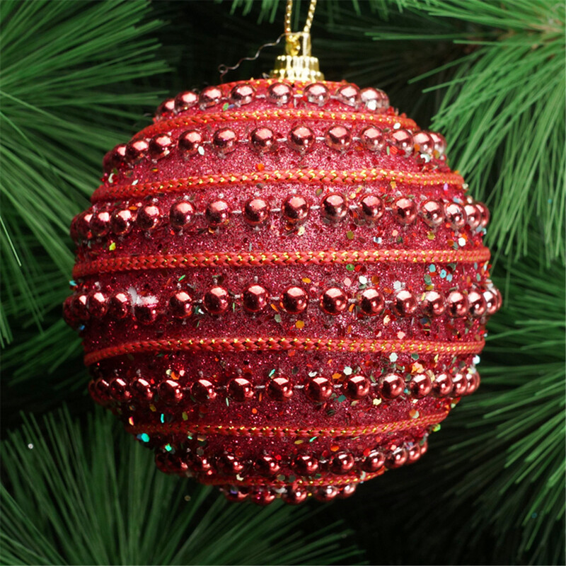 Ziemassvētku Rhinestone Glitter Baubles Zelta sudraba bumbiņas Ziemassvētku eglīšu rotājumi 8cm Ziemassvētku rotājumi mājas dekorēšanai
