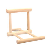 Parrot Toy Mirror Bird Cage Stand Ξύλινη βάση για πουλί Perch Cage Κρεμαστό παιχνίδι Budgie Parakeet Cockatiels Budgie