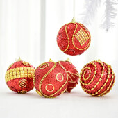 Piros arany karácsonyi labda díszítő függő labda 8 cm karácsonyi dísz karácsonyfa medál kiváló minőségű hab golyó