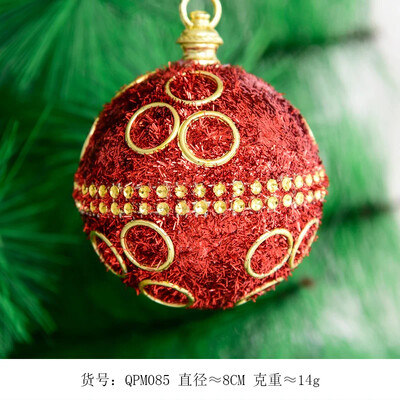 Piros arany karácsonyi labda díszítő függő labda 8 cm karácsonyi dísz karácsonyfa medál kiváló minőségű hab golyó