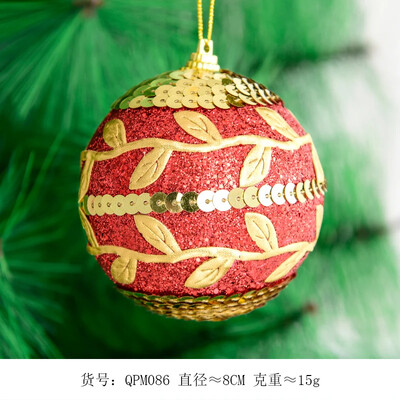 Piros arany karácsonyi labda díszítő függő labda 8 cm karácsonyi dísz karácsonyfa medál kiváló minőségű hab golyó