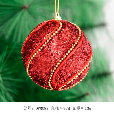 Piros arany karácsonyi labda díszítő függő labda 8 cm karácsonyi dísz karácsonyfa medál kiváló minőségű hab golyó