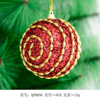 Piros arany karácsonyi labda díszítő függő labda 8 cm karácsonyi dísz karácsonyfa medál kiváló minőségű hab golyó