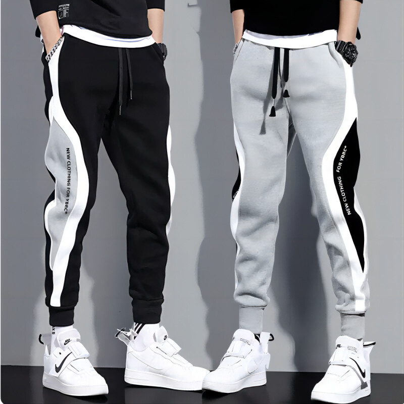 2024 új stílusú férfi nadrág őszi és téli gyapjú melegítőnadrág divatos harisnyatartó alkalmi férfi nadrág kocogó melegítőnadrág