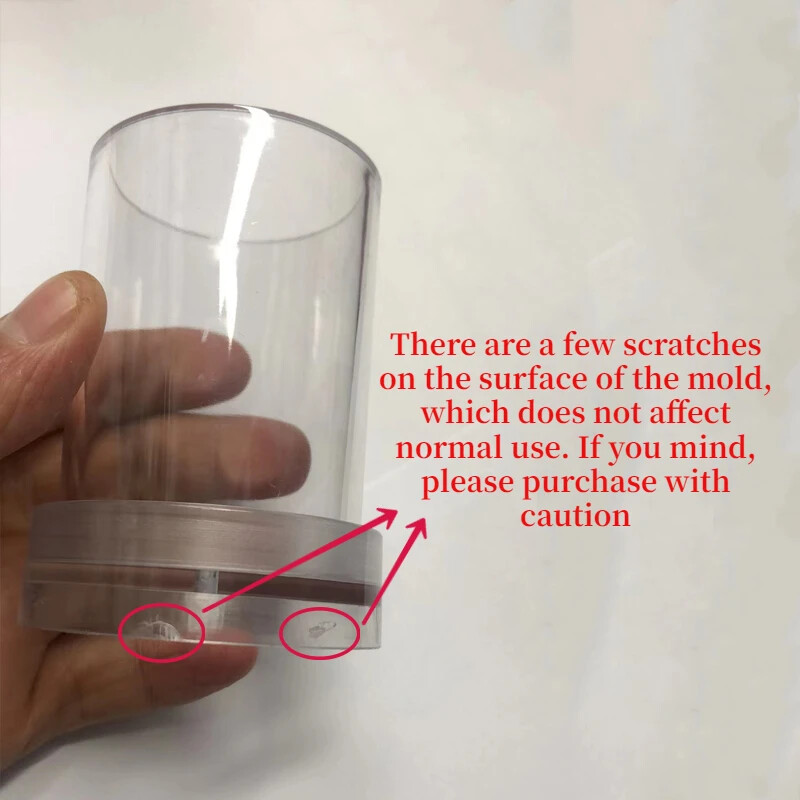 DIY liela izmēra cilindriskas sveces veidne 3D plakana galvas kolonna sveču izgatavošana pelējuma akrila dators plastmasas veidnes jar mājas dekorēšana