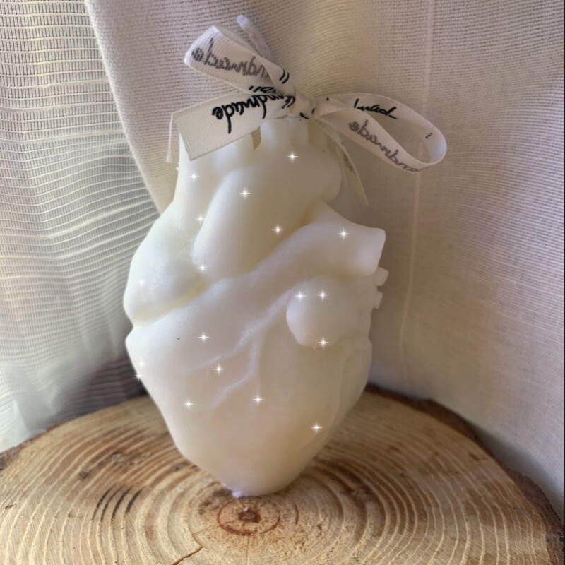 Mucegai mare din silicon pentru lumânări cu organe ale inimii umane, pentru decorarea manuală a biroului, din rășină de gips, pentru lumânări pentru aromaterapie.