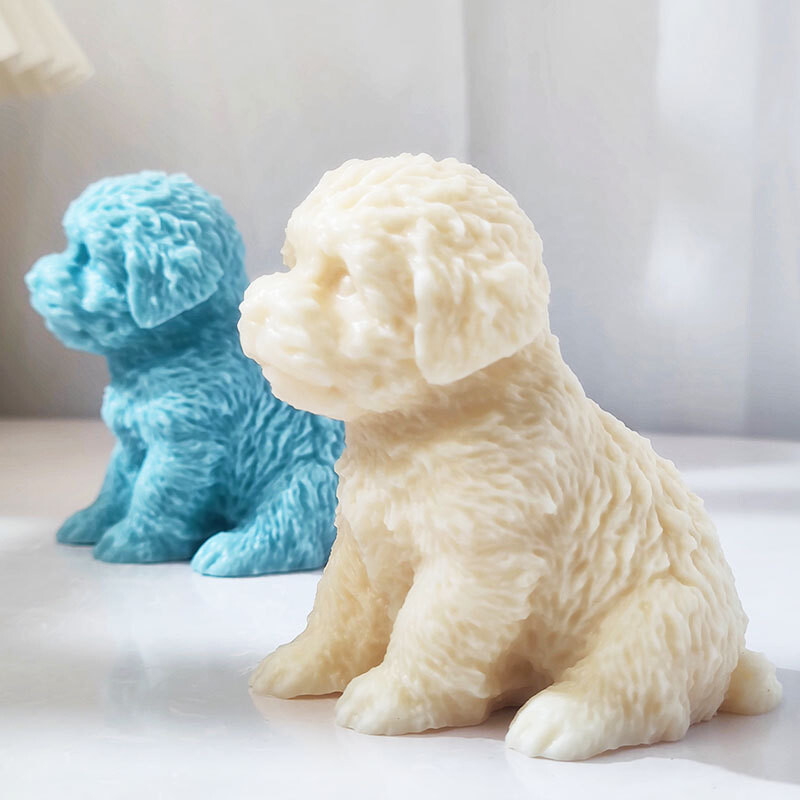 Suur istuv kaisukoer Silikoonist käsitöövorm 3D armas kutsikalõhnaline küünal kipsvaik tsementvorm käteseep šokolaadi küpsetustööriist