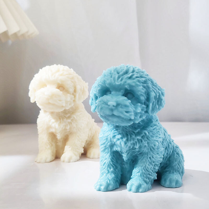 Suur istuv kaisukoer Silikoonist käsitöövorm 3D armas kutsikalõhnaline küünal kipsvaik tsementvorm käteseep šokolaadi küpsetustööriist