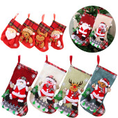 Karácsonyi Harisnya Zokni Mikulás Elk Szövet Ajándék Zokni Karácsonyi Ajándék Cukortáska Karácsonyfa dekoráció Otthon Navidad Zokni 2022