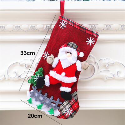 Karácsonyi Harisnya Zokni Mikulás Elk Szövet Ajándék Zokni Karácsonyi Ajándék Cukortáska Karácsonyfa dekoráció Otthon Navidad Zokni 2022