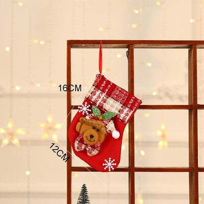 Karácsonyi Harisnya Zokni Mikulás Elk Szövet Ajándék Zokni Karácsonyi Ajándék Cukortáska Karácsonyfa dekoráció Otthon Navidad Zokni 2022