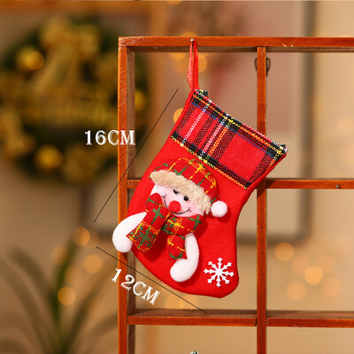 Karácsonyi Harisnya Zokni Mikulás Elk Szövet Ajándék Zokni Karácsonyi Ajándék Cukortáska Karácsonyfa dekoráció Otthon Navidad Zokni 2022