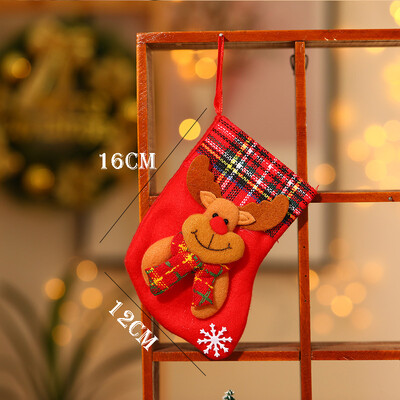 Karácsonyi Harisnya Zokni Mikulás Elk Szövet Ajándék Zokni Karácsonyi Ajándék Cukortáska Karácsonyfa dekoráció Otthon Navidad Zokni 2022