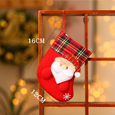 Karácsonyi Harisnya Zokni Mikulás Elk Szövet Ajándék Zokni Karácsonyi Ajándék Cukortáska Karácsonyfa dekoráció Otthon Navidad Zokni 2022