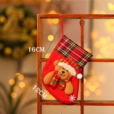 Karácsonyi Harisnya Zokni Mikulás Elk Szövet Ajándék Zokni Karácsonyi Ajándék Cukortáska Karácsonyfa dekoráció Otthon Navidad Zokni 2022