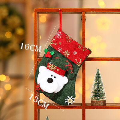 Karácsonyi Harisnya Zokni Mikulás Elk Szövet Ajándék Zokni Karácsonyi Ajándék Cukortáska Karácsonyfa dekoráció Otthon Navidad Zokni 2022