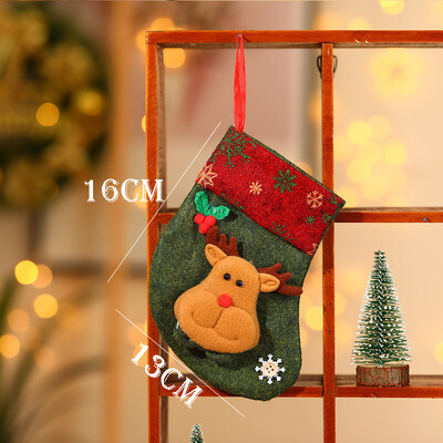 Karácsonyi Harisnya Zokni Mikulás Elk Szövet Ajándék Zokni Karácsonyi Ajándék Cukortáska Karácsonyfa dekoráció Otthon Navidad Zokni 2022
