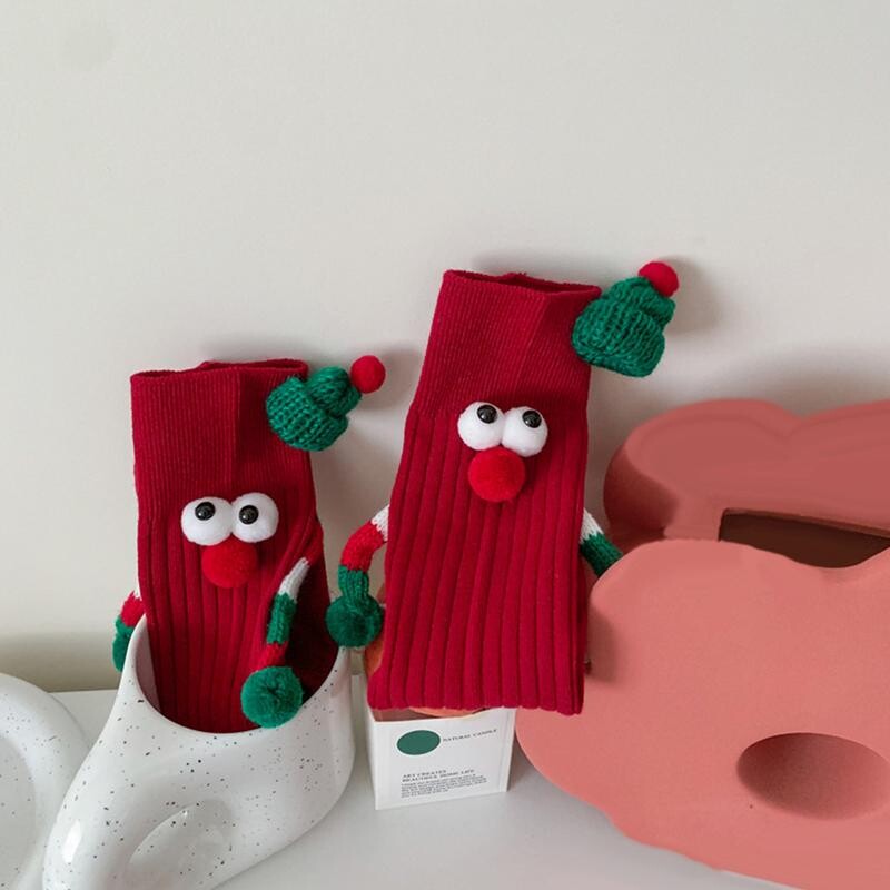 Ziemassvētku karikatūra Dekors Zeķes Svētku Dāvana Ērta Jauka, Smieklīga Ziemassvētku piederumu dāvana Ziemas Valentīna dienai Jaunajam gadam