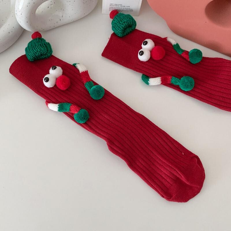 Ziemassvētku karikatūra Dekors Zeķes Svētku Dāvana Ērta Jauka, Smieklīga Ziemassvētku piederumu dāvana Ziemas Valentīna dienai Jaunajam gadam