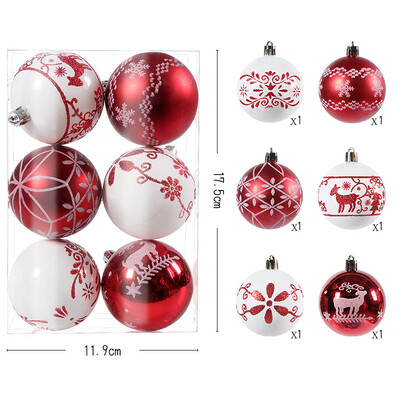 6gb Ziemassvētku balles rotājumi melns zelts balts sarkans zils nieciņi Ziemassvētku eglītes piekaramie piekaramie rotājumi 2024. gadam Noel Navidad