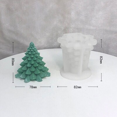 Mucegai 3D din silicon pentru brad de pin de Crăciun, DIY, săpun pentru aromoterapie, lumânare parfumată, rășină, pentru copt, pentru artizanat, pentru festival, instrument de lut