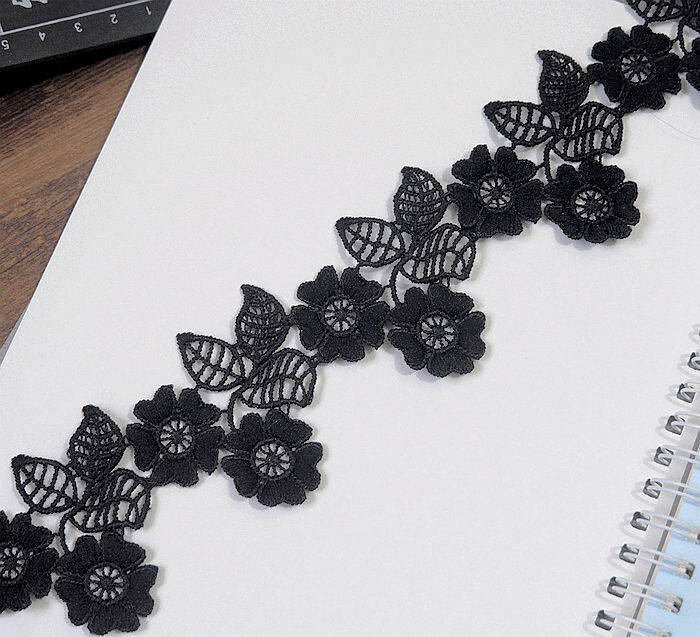 Lill, puuvillane niitpits aksessuaaridega 5cm, 1m DIY riided, ehete valmistamine, kaunistus, käsitöö materjalid, tikandid, pits