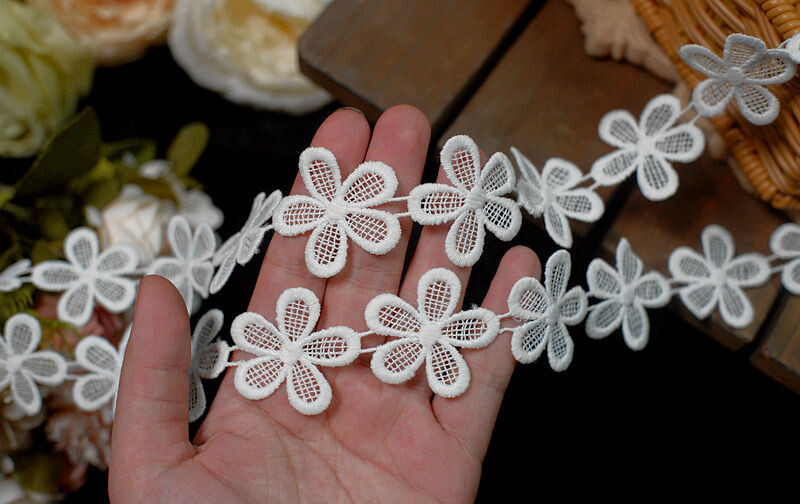 Lill, puuvillane niitpits aksessuaaridega 5cm, 1m DIY riided, ehete valmistamine, kaunistus, käsitöö materjalid, tikandid, pits