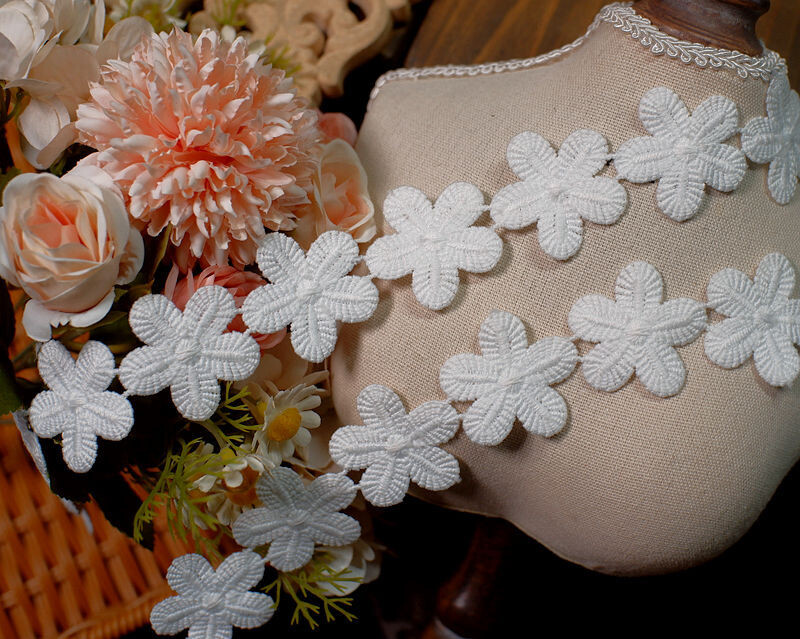 Lill, puuvillane niitpits aksessuaaridega 5cm, 1m DIY riided, ehete valmistamine, kaunistus, käsitöö materjalid, tikandid, pits