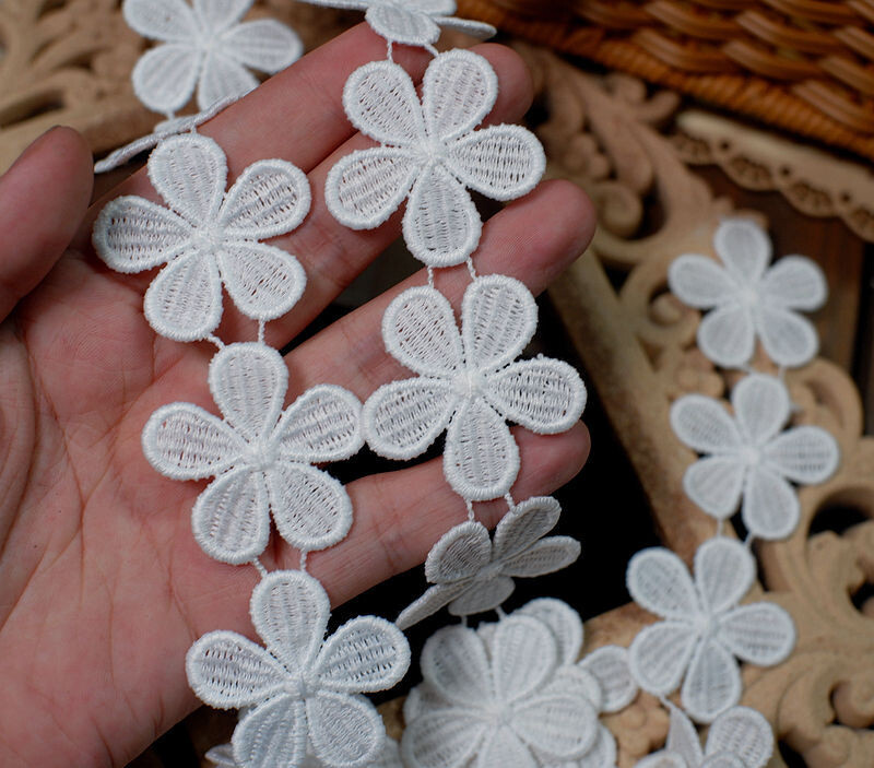 Lill, puuvillane niitpits aksessuaaridega 5cm, 1m DIY riided, ehete valmistamine, kaunistus, käsitöö materjalid, tikandid, pits