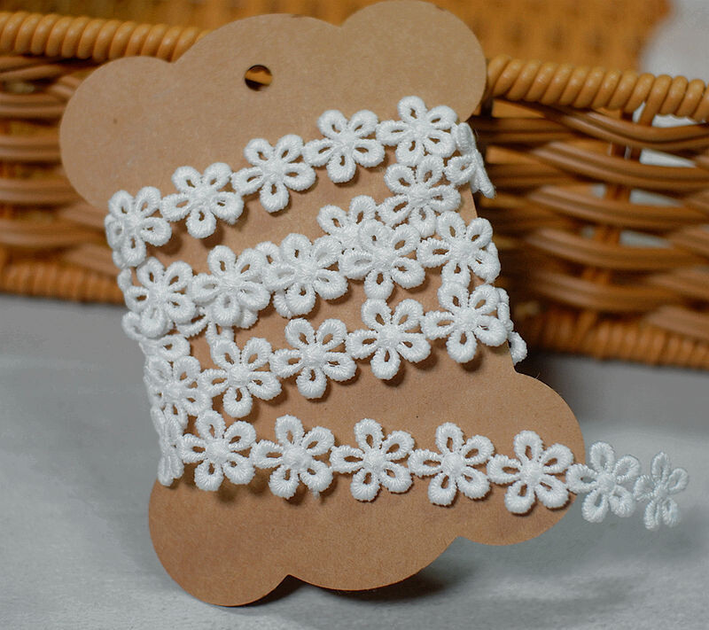 Lill, puuvillane niitpits aksessuaaridega 5cm, 1m DIY riided, ehete valmistamine, kaunistus, käsitöö materjalid, tikandid, pits