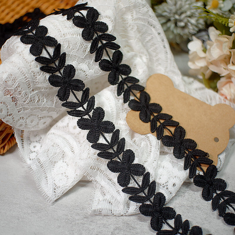 Lill, puuvillane niitpits aksessuaaridega 5cm, 1m DIY riided, ehete valmistamine, kaunistus, käsitöö materjalid, tikandid, pits