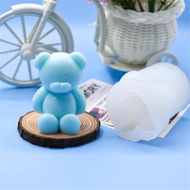 3D armas multikas karu silikoonküünla vorm vaik kipsist jääkuubik küpsetusvorm Magamistoa sisustus Sünnipäevapeo kingitused Pulma suveniirid