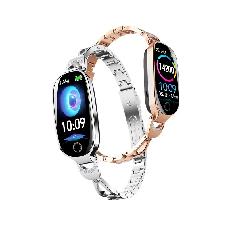 F81 Smart Bracelet Women`s Watch High Heart Rate Blood Pressure Blood Sugar Menstrual Cycle Tracker Step Count Sports Bracelet