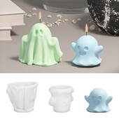 3D Ghost Silicone Mould Multi Style Halloween Spectre Aroma Soap Resin Ornament Making Mold Σοκολάτα Ψήσιμο στο σπίτι Διακόσμηση σπιτιού