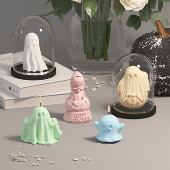 3D Ghost Silicone Mould Multi Style Halloween Spectre Aroma Soap Resin Ornament Making Mold Σοκολάτα Ψήσιμο στο σπίτι Διακόσμηση σπιτιού