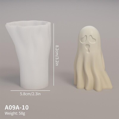3D Ghost Silicone Mould Multi Style Halloween Spectre Aroma Soap Resin Ornament Making Mold Σοκολάτα Ψήσιμο στο σπίτι Διακόσμηση σπιτιού