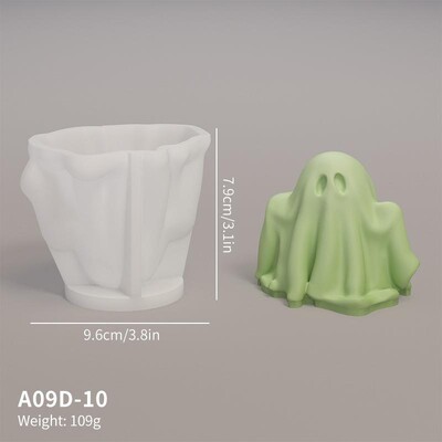 3D Ghost Silicone Mould Multi Style Halloween Spectre Aroma Soap Resin Ornament Making Mold Σοκολάτα Ψήσιμο στο σπίτι Διακόσμηση σπιτιού