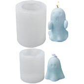 3D Ghost Ghost Candle Mold DIY Horrible Ghost Ghost Candle Mold Καλούπια κεριών σιλικόνης Καλούπια ρητίνης Candle Making Molds Καλούπι σαπουνιού