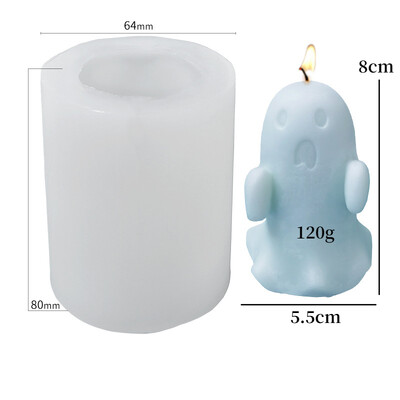 3D Ghost Ghost Candle Mold DIY Horrible Ghost Ghost Candle Mold Καλούπια κεριών σιλικόνης Καλούπια ρητίνης Candle Making Molds Καλούπι σαπουνιού