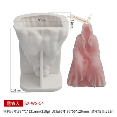 Κερί 3D Ghost Head Καλούπι σιλικόνης Creative Skull Human Body Craft γύψο ρητίνη κατασκευής Κιτ δώρου Halloween Διακόσμηση σπιτιού