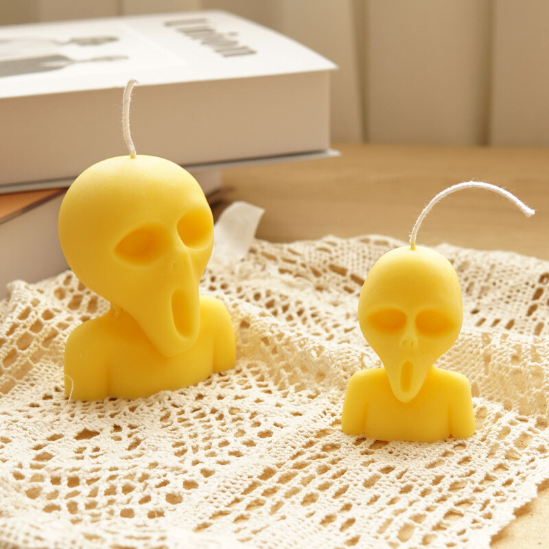 Κερί 3D Ghost Head Καλούπι σιλικόνης Creative Skull Human Body Craft γύψο ρητίνη κατασκευής Κιτ δώρου Halloween Διακόσμηση σπιτιού