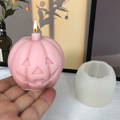 Dovleac de Halloween Mucegai din silicon pentru lumânări 3D schelet rău artizanat rășină ipsos fabricarea săpunului DIY ciocolată cub de gheață instrumente de coacere