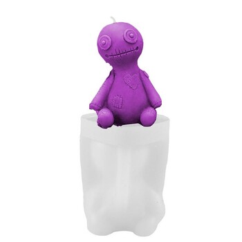 Halloween Horror 3D Voodoo Doll Candle Making Mold DIY Curse Doll Aromatherapy Mold Ghost Στολίδι Χειροποίητο καλούπι Διακόσμηση σπιτιού